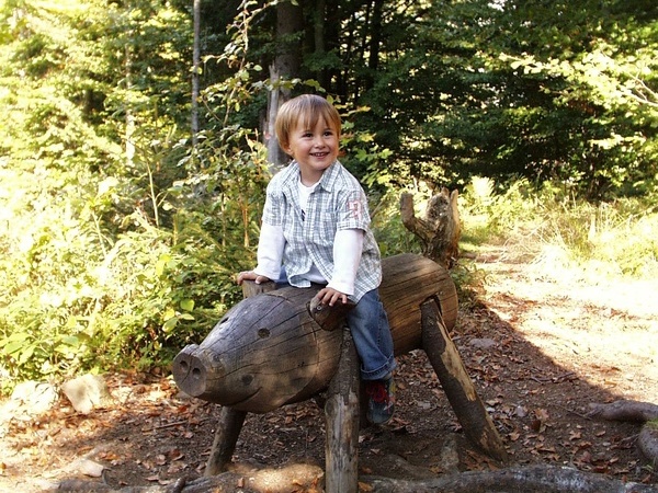 Kind auf dem Zauberweg am Hasenhorn 