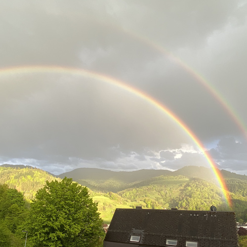 Toller Regenbogen, Blick von der Terrasse - Toller Regenbogen, Blick von der Terrasse -