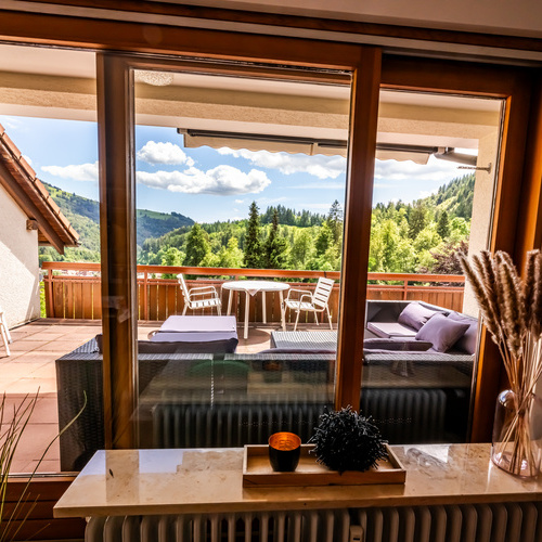 Blick auf den Balkon - Blick auf den Balkon -